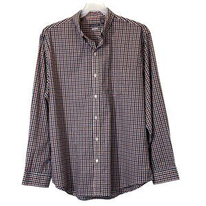 Men’s Blue | Brown Plaid Shirt  XL